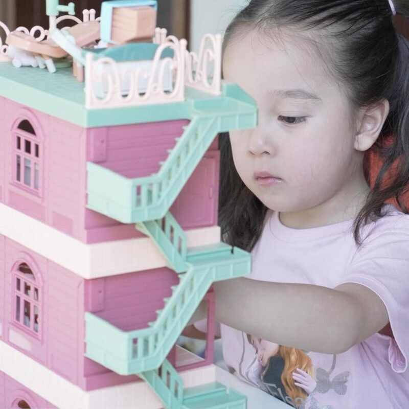 Nunukids Casa de Muñecas Vibrante con Accesorios para Niños - Imagen 7