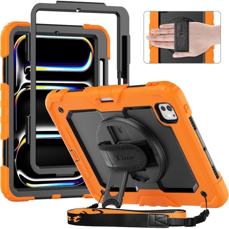 timecity Funda para iPad Pro 11 pulgadas M4 2024 con Soporte 360°