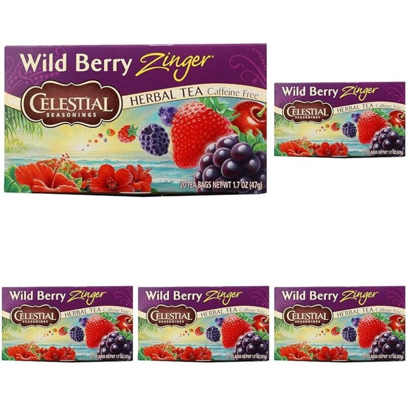 Celestial Seasonings Té Zinger Wild Berry 20 Bolsas Sabor Natural