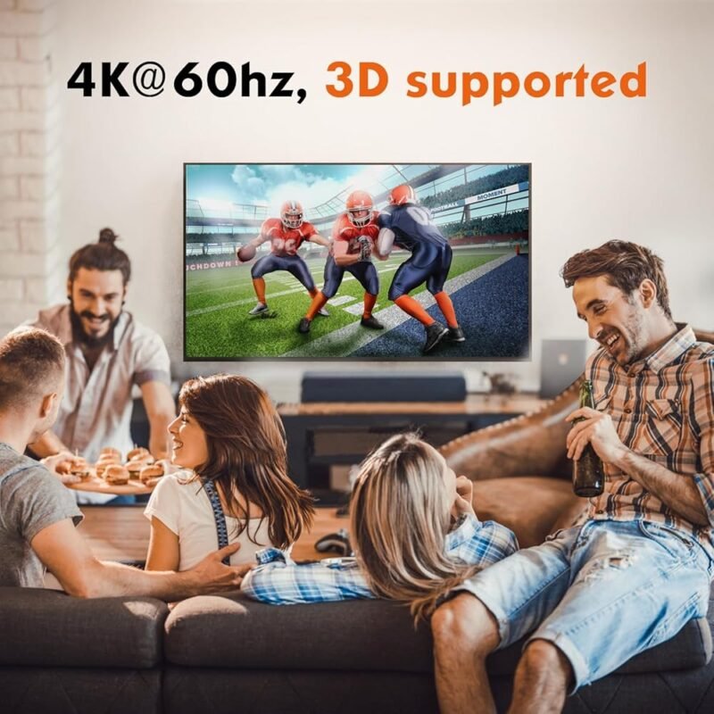 ATXOM Divisor HDMI 1 en 2 salidas hasta 4K 60Hz para pantallas duplicadas - Imagen 5