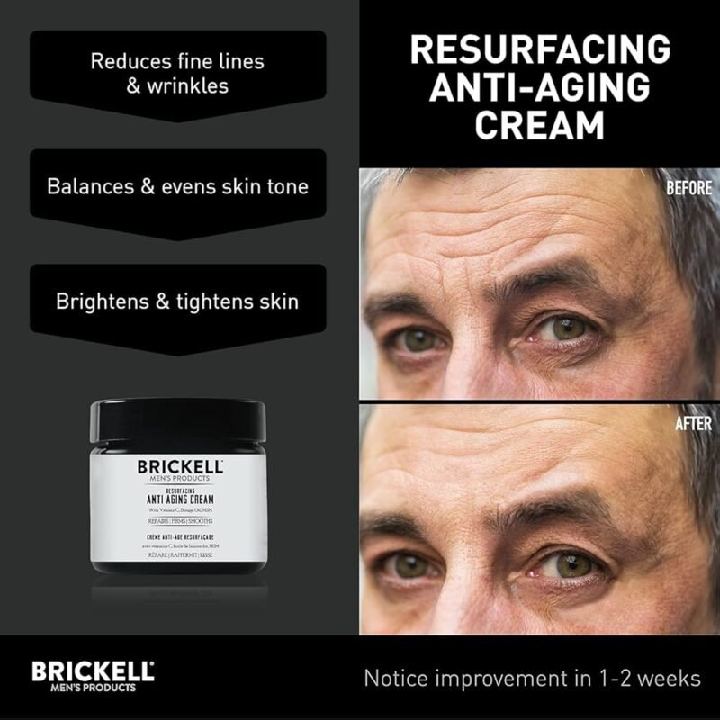 Brickell Men's Products Crema Facial Antienvejecimiento Natural 2 Onzas - Imagen 2