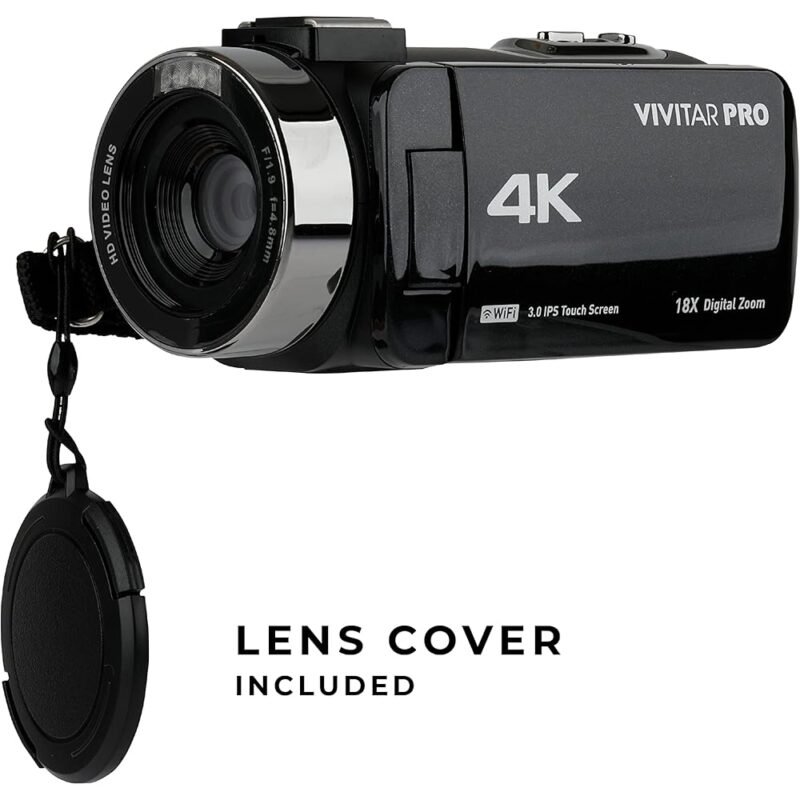 Vivitar Cámara de video 4K Videocámara Wi-Fi Ultra HD con Zoom Digital - Imagen 6