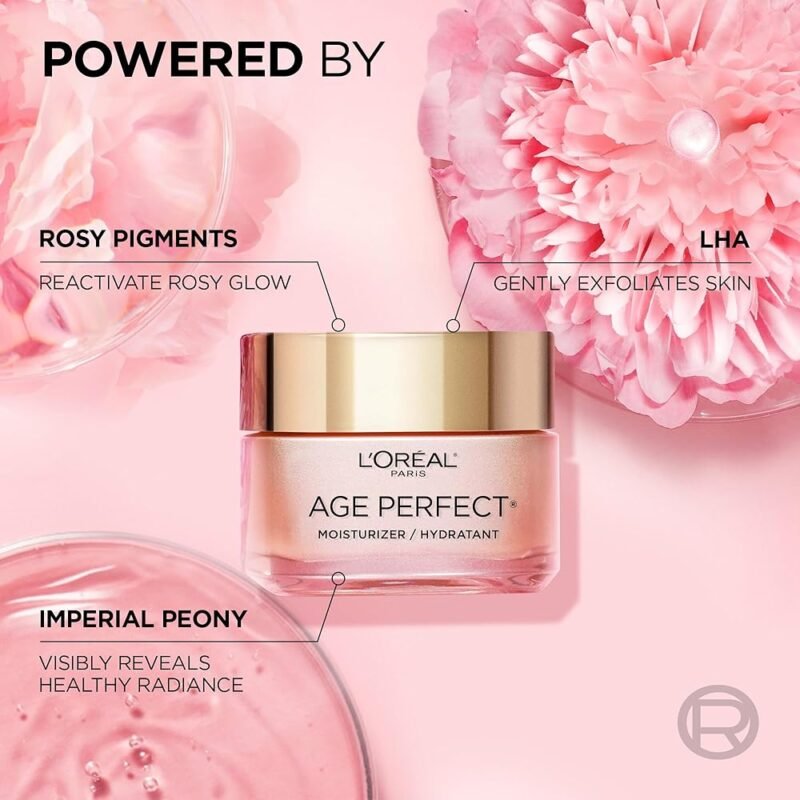 L'Oreal Paris Hidratante Facial Antienvejecimiento Tono Rosado - Imagen 3