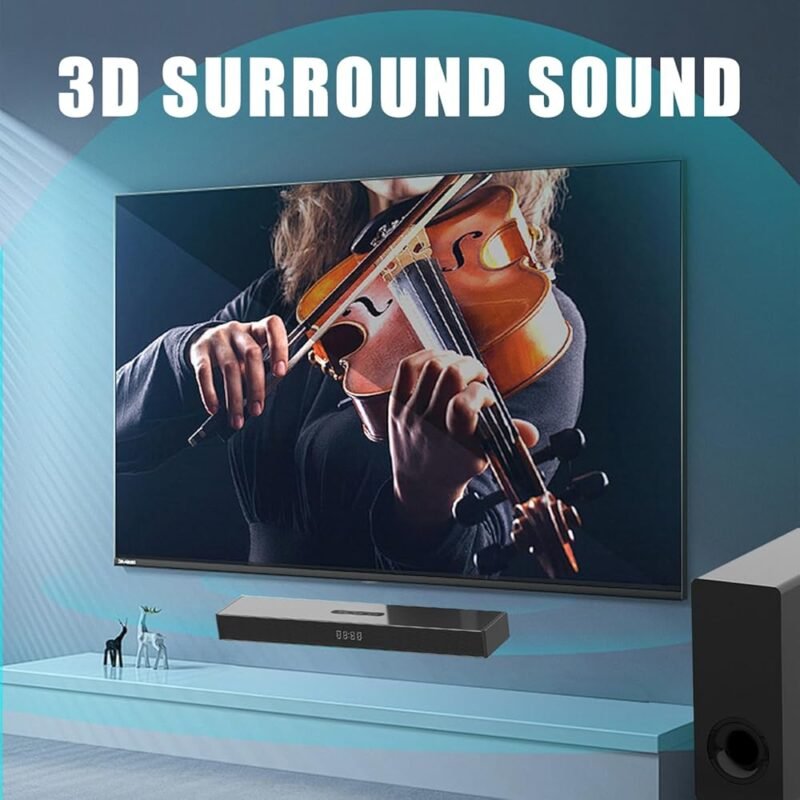 Barras de sonido 15 pulgadas con subwoofer y Bluetooth para TV - Imagen 4