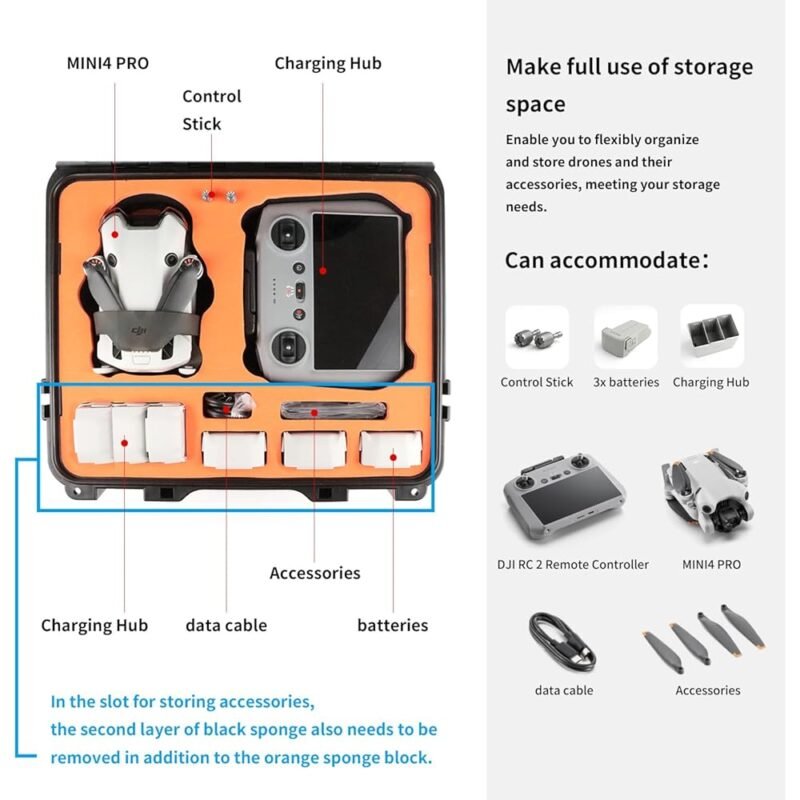 Funda de Transporte Impermeable para DJI Mini 4 Pro y Mini 4 - Imagen 4