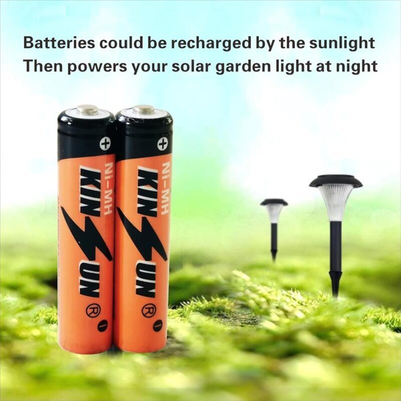 KINSUN Pilas Recargables AAA 700 mAh 1.2 V NiMH para Luces Solares - Imagen 3