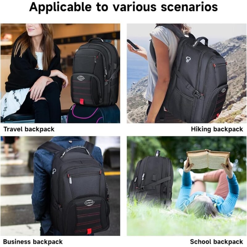 Mochila de viaje extra grande para laptop de 50 litros resistente al agua - Imagen 6