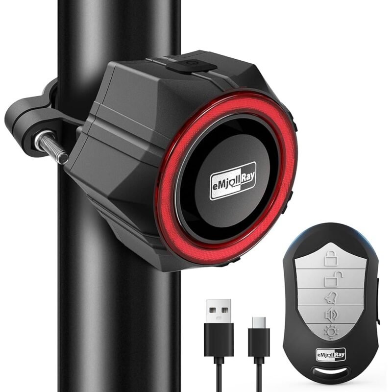 eMjollRay Alarmas para Bicicleta 110dB IP65 Inalámbrica con Control Remoto - Imagen 7