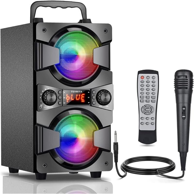 Altavoces Bluetooth de 60 W con Subwoofer Doble y Luces LED