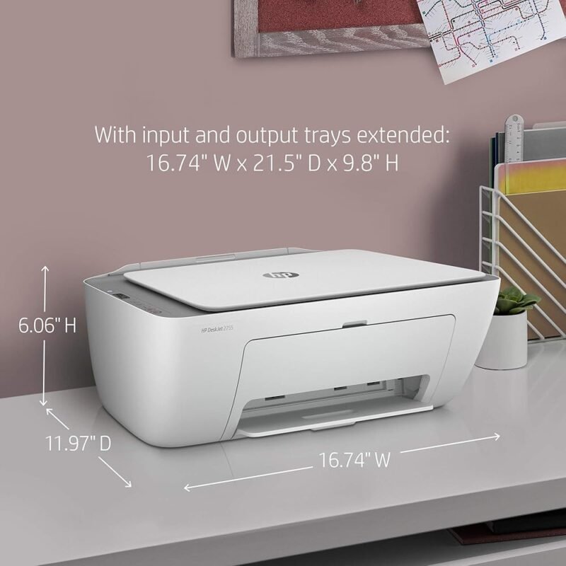 HP Impresora inalámbrica DeskJet 2755 todo en uno impresión escaneo y copia - Imagen 5