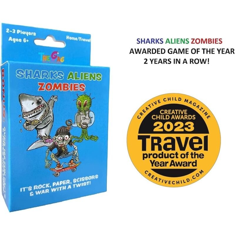 TheGag Sharks Aliens Zombies Juego de Cartas Divertido para Niños - Imagen 3