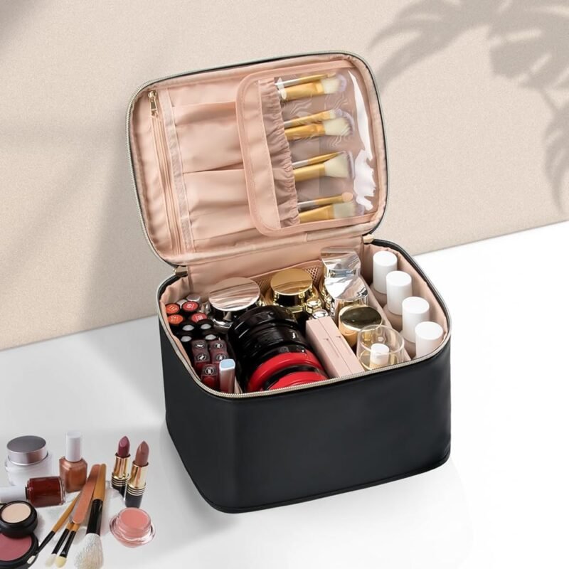 OCHEAL Bolsa de maquillaje de viaje organizador de cosméticos grande - Imagen 7