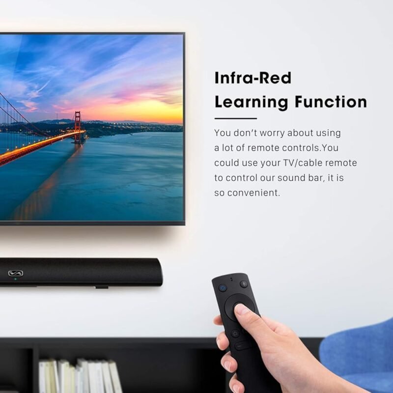 Barra de sonido MEGACRA TV con puertos de graves duales y Bluetooth - Imagen 2