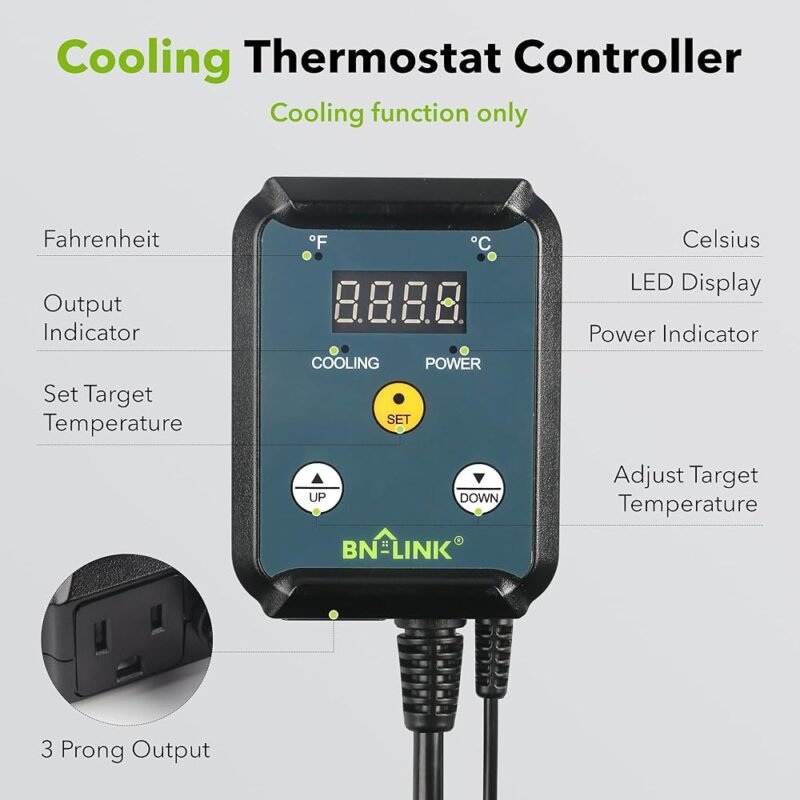 CENTURY Controlador de Termostato Digital para Refrigeración 40-108°F - Imagen 2