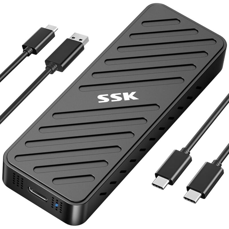 SSK Carcasa SSD NVMe 20 Gbps Adaptador USB C 3.2 Gen 2x2