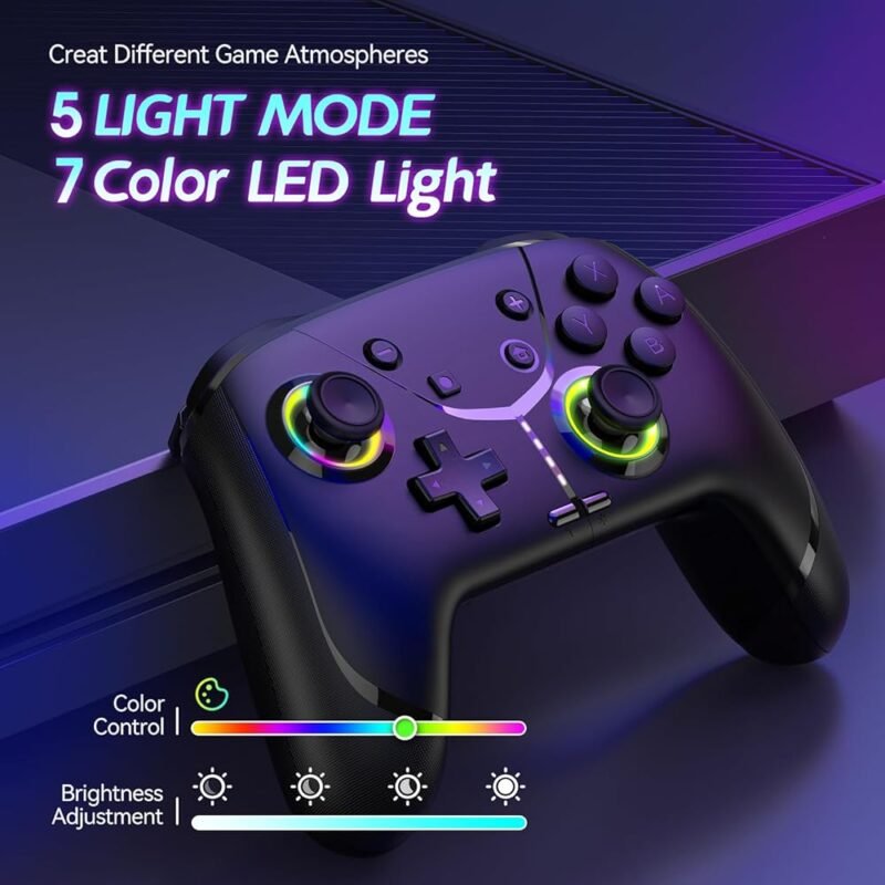 Ligame Controlador Switch Inalámbrico Pro con Vibración y RGB - Imagen 7