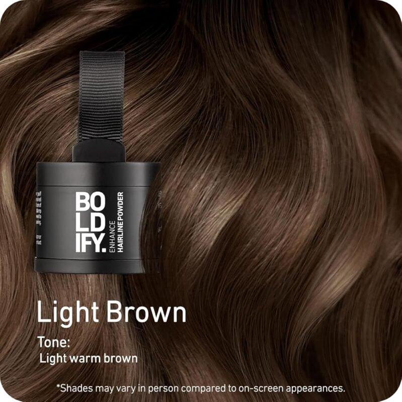 BOLDIFY Polvo de Línea Capilar Marrón Claro para Pérdida de Cabello - Imagen 2