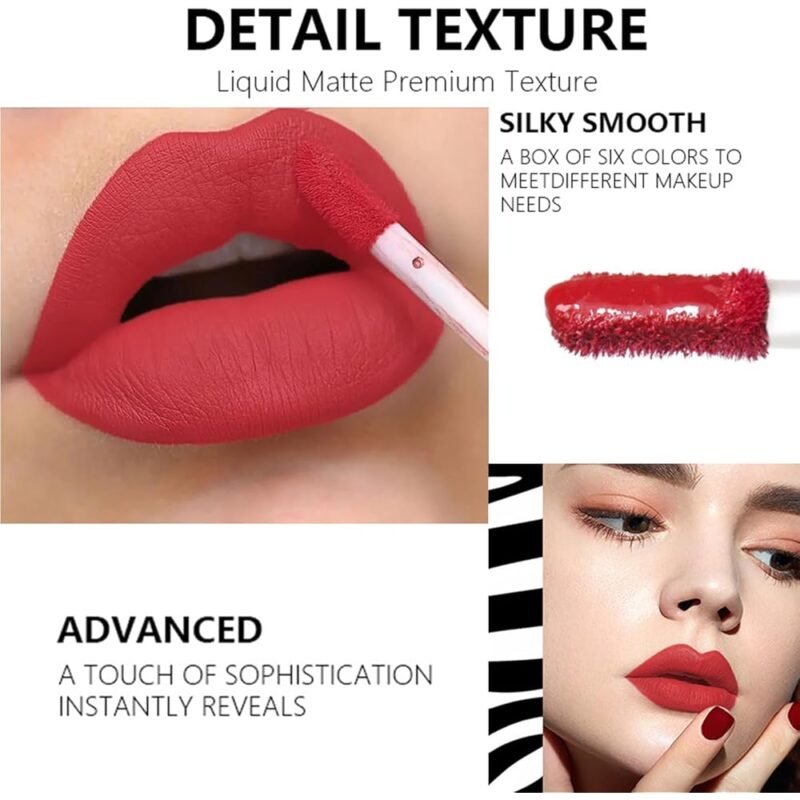 Sigaitwax Juego de 4 Lápices Labiales Líquidos Mate para Maquillaje - Imagen 4