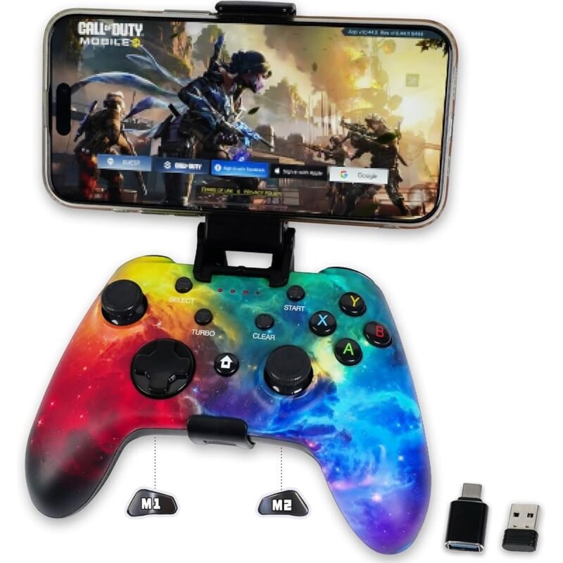 WZUICOV Controlador Bluetooth para Juegos Móvil iPhone iPad Android Switch PC