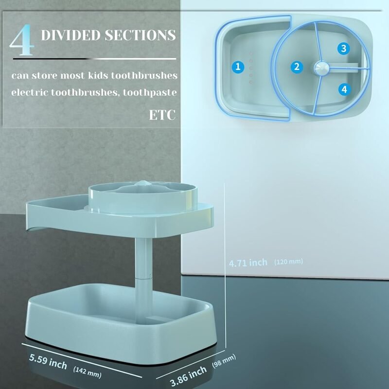 CRKIOB Juego de soporte para cepillos de dientes para baño y dormitorio - Imagen 2