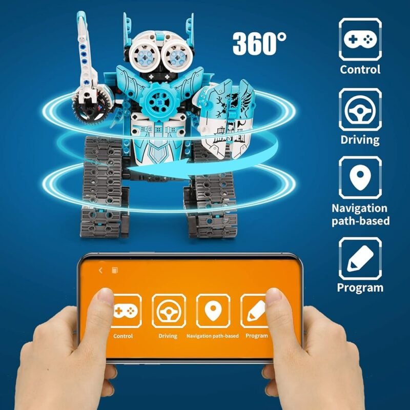 PREPOP Kit de construcción de robot de control remoto 3 en 1 para niños - Imagen 2