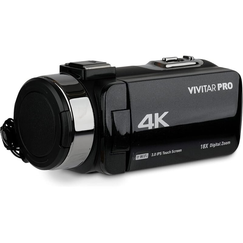 Vivitar Cámara de video 4K Videocámara Wi-Fi Ultra HD con Zoom Digital