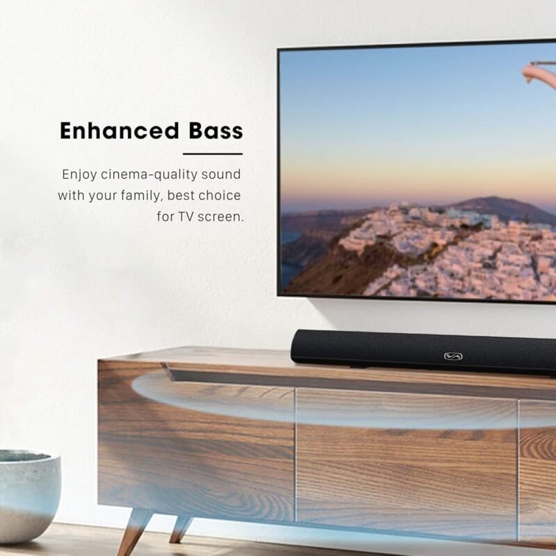 Barra de sonido MEGACRA TV con puertos de graves duales y Bluetooth - Imagen 5