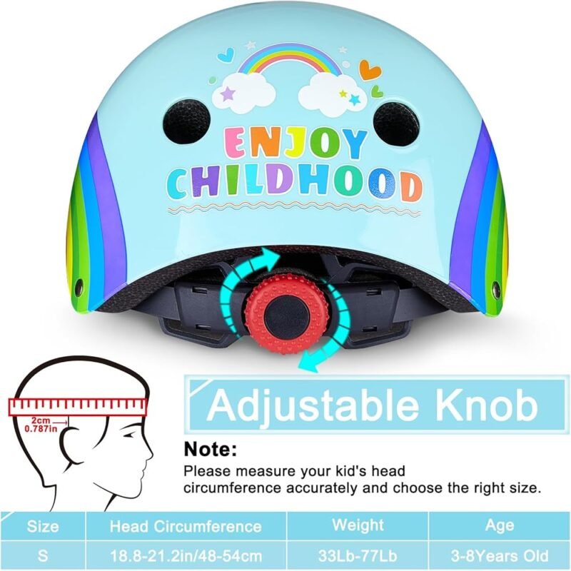 FIODAY Casco de Bicicleta Unicornio Ajustable para Niños Pequeños - Imagen 6