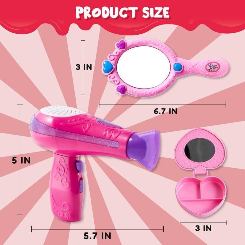 JOYIN Juego de 17 Piezas de Salón de Belleza Kit de Estilista para Niñas - Imagen 7