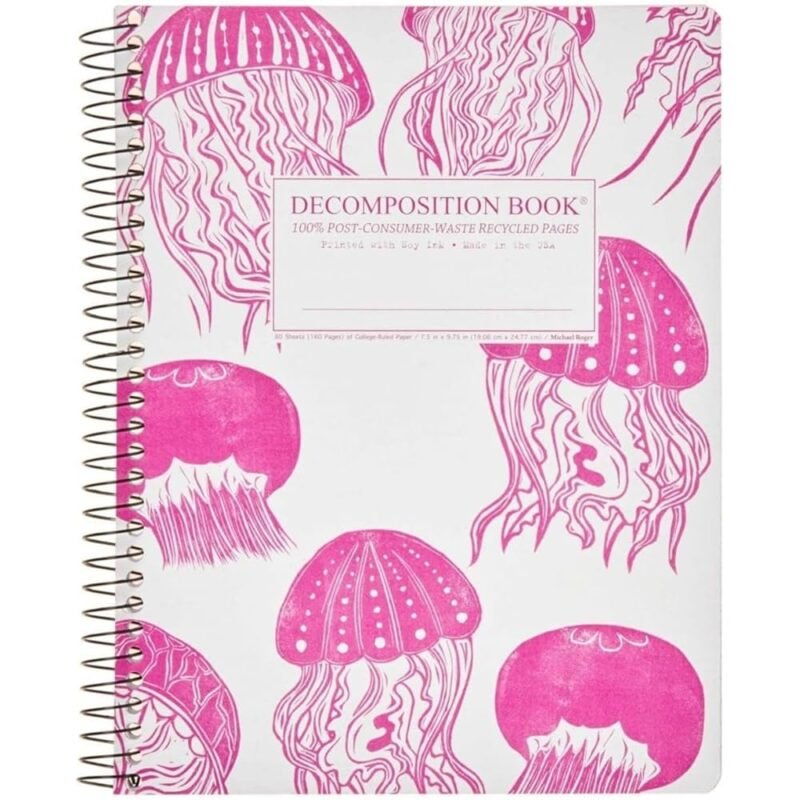 Decomposition Cuaderno Espiral Jellyfish 9.75 x 7.5 pulgadas 160 Páginas