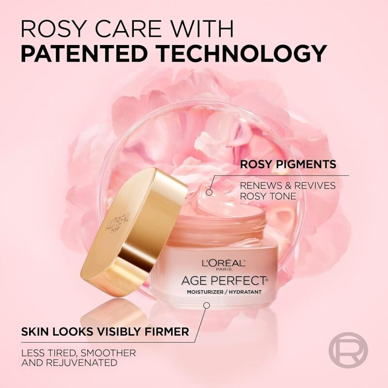 L'Oreal Paris Hidratante Facial Antienvejecimiento Tono Rosado - Imagen 2