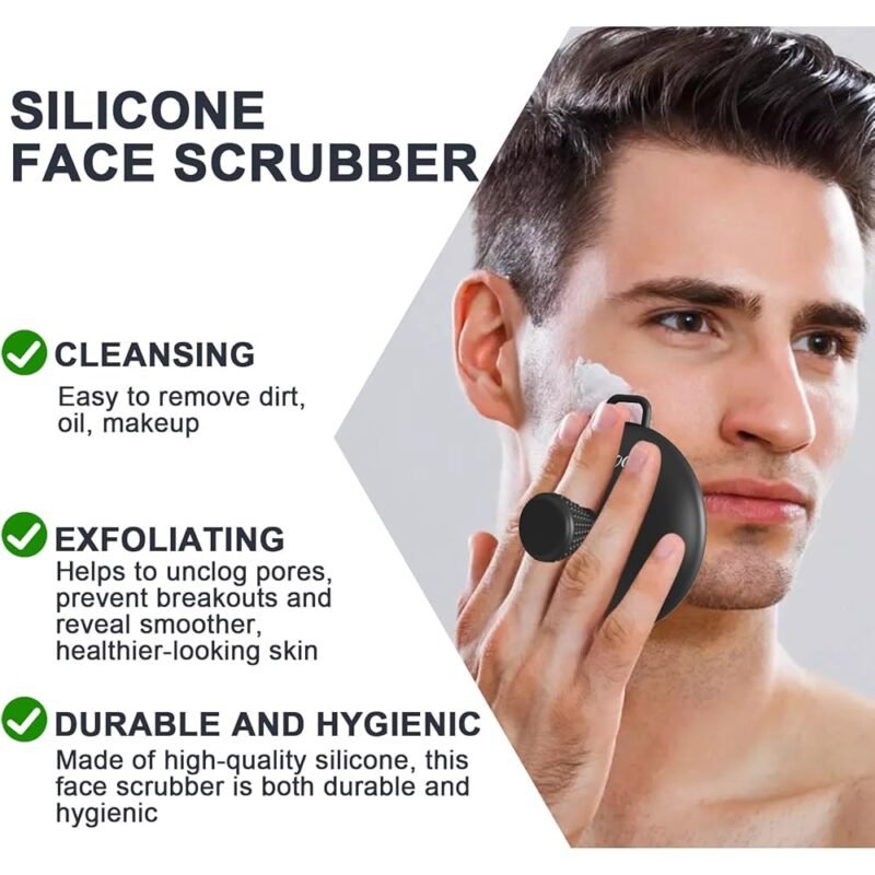 HOOCEN Paquete de 2 Exfoliantes Faciales de Silicona para Hombres - Imagen 2