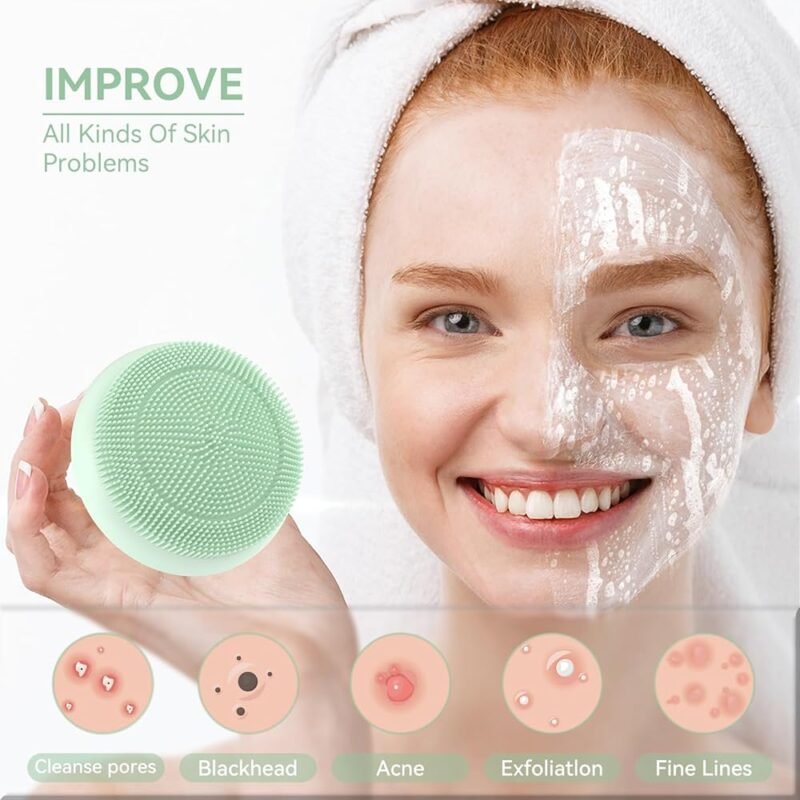 RVHWQI Exfoliante Facial Suave de Silicona para Limpieza y Masaje - Imagen 3