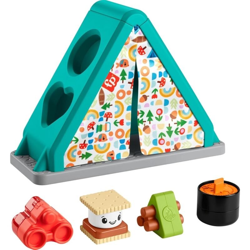 Fisher-Price Juguete de Desarrollo S'More Shapes Camping Tent para Bebés