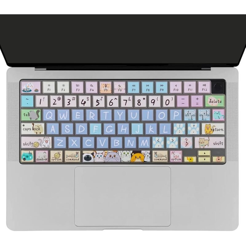 WSLUCKO Funda de teclado para MacBook Pro y Air 2021-2024 14 y 16 pulgadas - Imagen 2