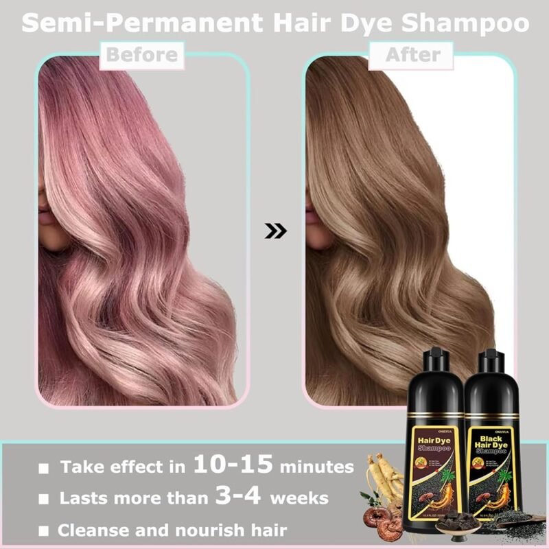 Fedulili Champú Tinte para Cabello Castaño Natural Retoque Raíz 10 Minutos - Imagen 3