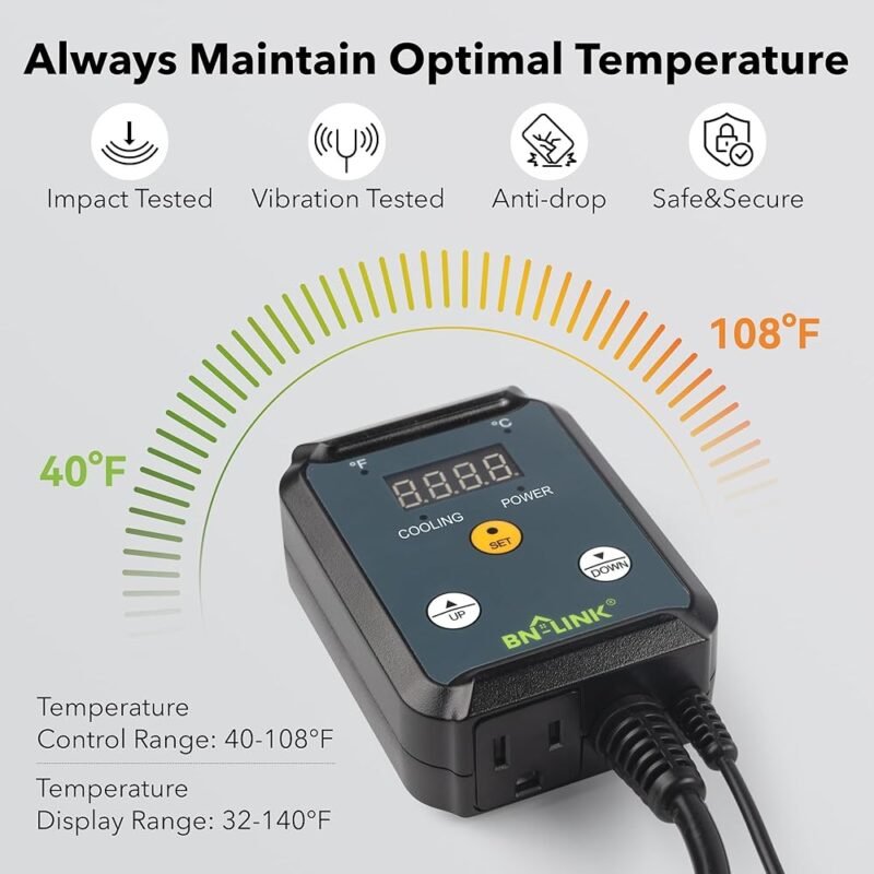 CENTURY Controlador de Termostato Digital para Refrigeración 40-108°F - Imagen 3