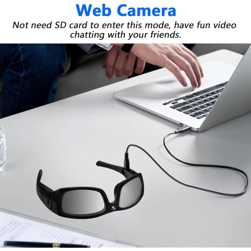 UYIKOO Lentes Inteligentes con Auriculares Bluetooth 5.0 y Cámara HD1080P - Imagen 7