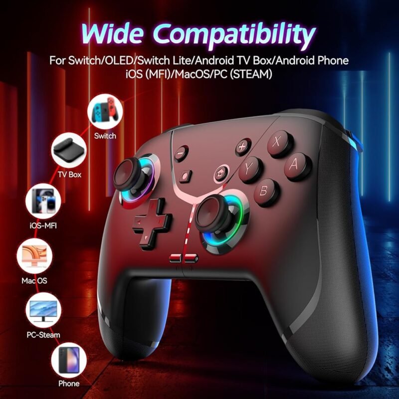 Ligame Controlador Switch Inalámbrico Pro con Vibración y RGB - Imagen 2