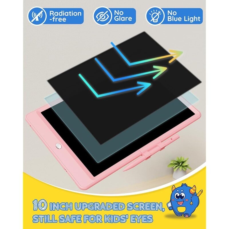 TEKFUN Tablet de escritura LCD colorida de 10 pulgadas para niños - Imagen 4