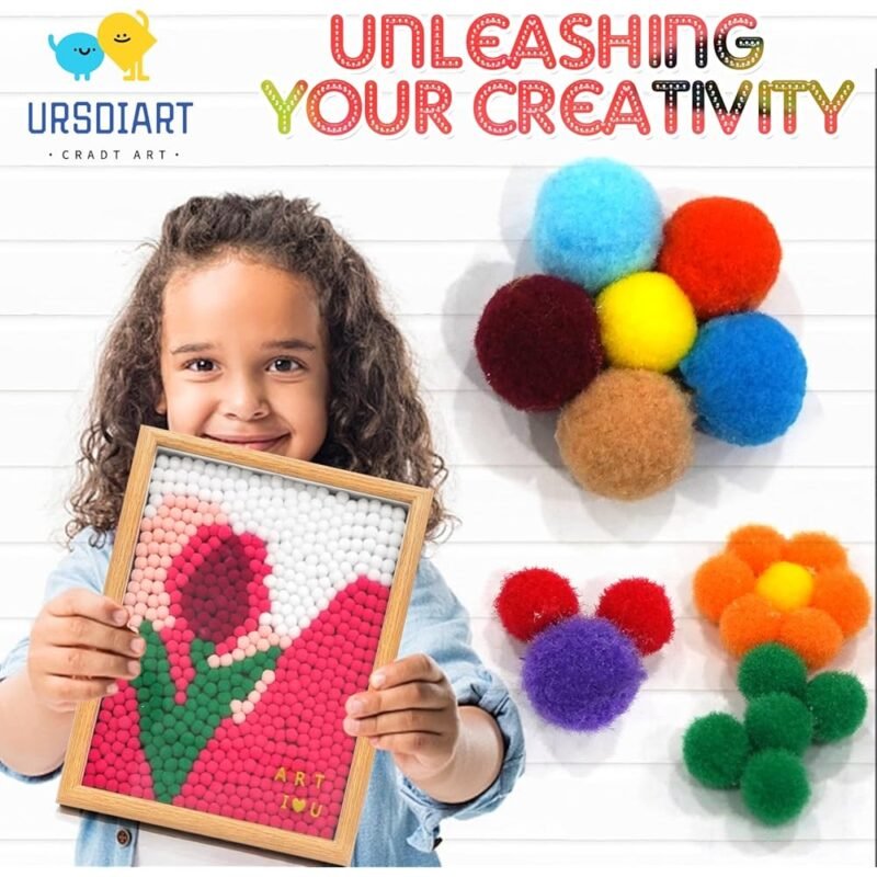 URSDIART Tulip Pom Pom Kit de Manualidades con Pompones Coloridos - Imagen 6