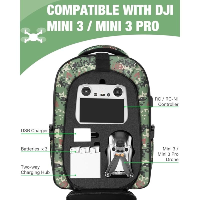 Funda rígida impermeable para DJI Mini 3 Pro mochila de viaje - Imagen 2