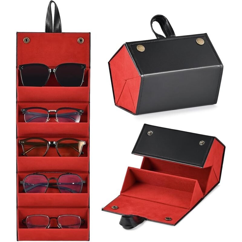 CO-Z Organizador de Lentes de Sol de Viaje con Funda Plegable