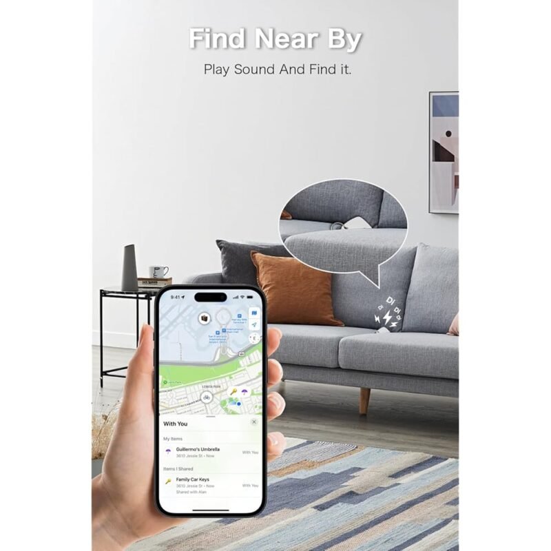 Novzix Rastreador de llaves compatible con Apple Find My - Imagen 3
