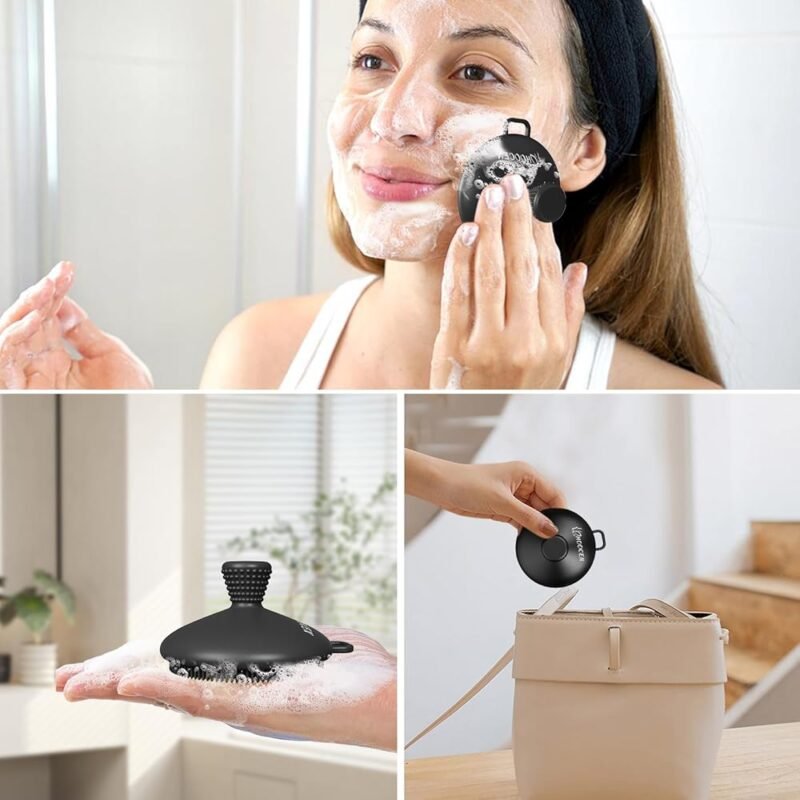 HOOCEN Paquete de 2 Exfoliantes Faciales de Silicona para Hombres - Imagen 6