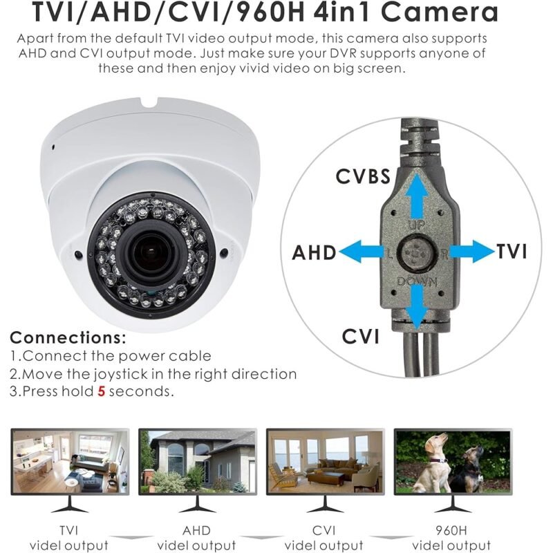 Cámara de Seguridad Vonnision 5 MP 4 en 1 TVI CVI AHD CCTV - Imagen 2