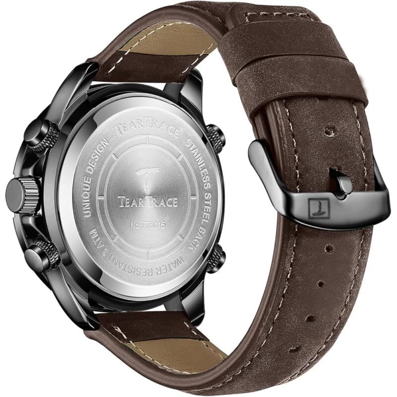 Reloj de Hombre de Lujo Impermeable con Calendario Correa de Cuero - Imagen 2