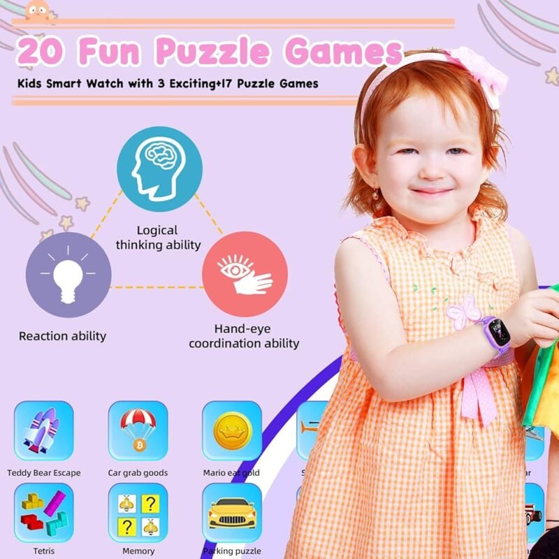 Reloj Inteligente Luoba para Niños con Pantalla Táctil y Juegos Educativos - Imagen 4