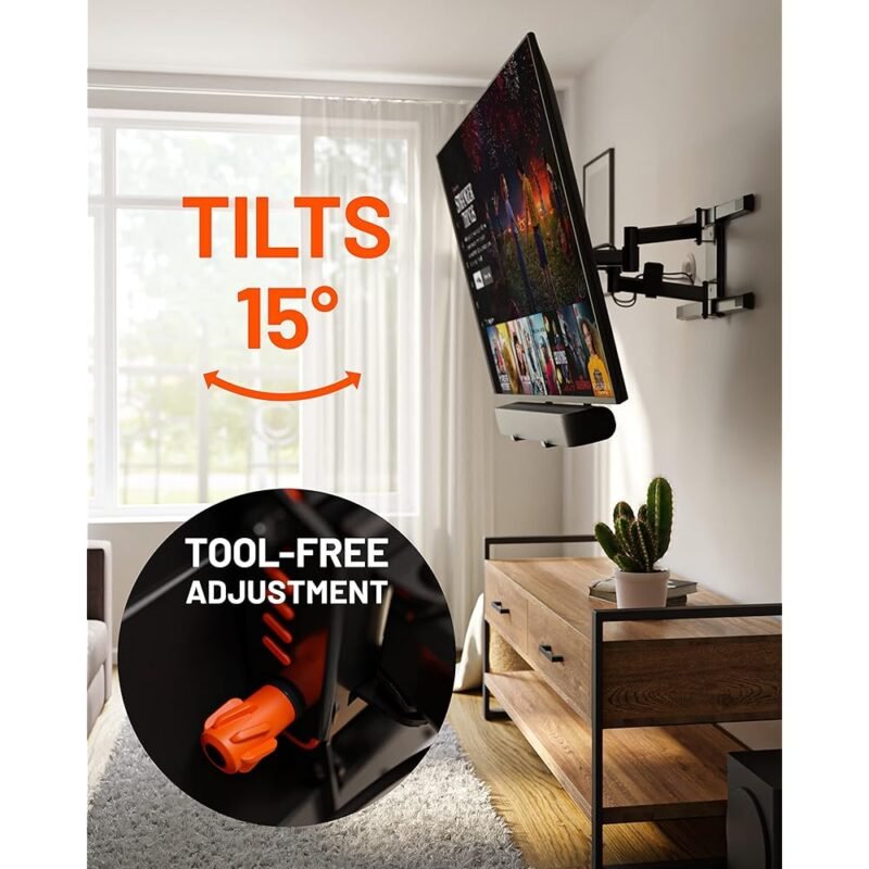 ECHOGEAR Soporte de pared articulado para televisores de hasta 82 pulgadas - Imagen 4