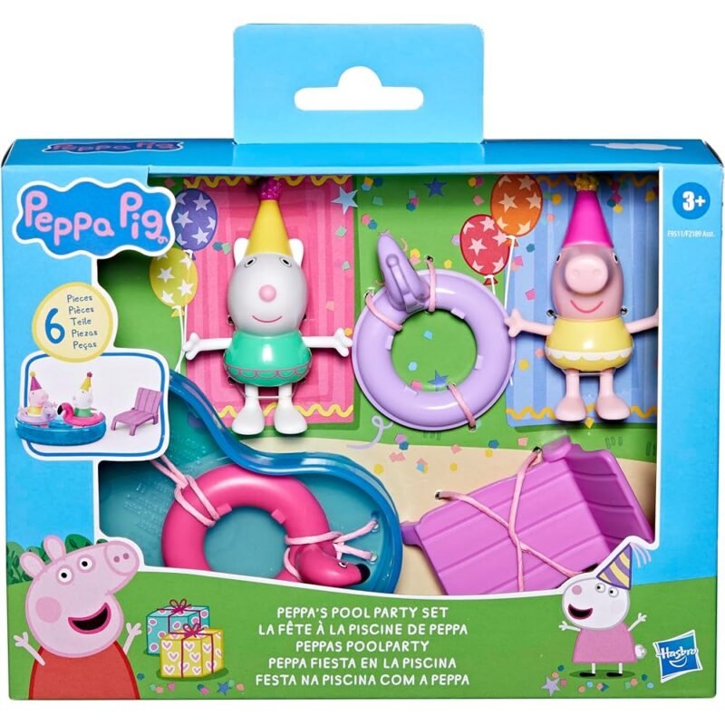 Peppa Pig Peppa's Pool Party Playset con 2 figuras y 4 accesorios - Imagen 2